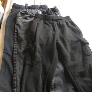 Lot of 3 little boys black pants size 5